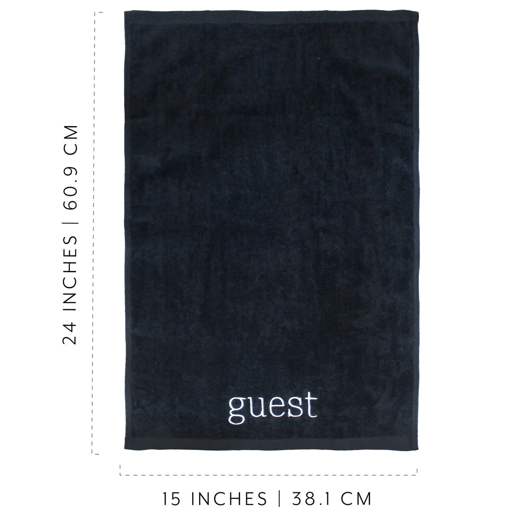 Guest Towels (Black, Case of 168) - 84X_SH_2138_CASE