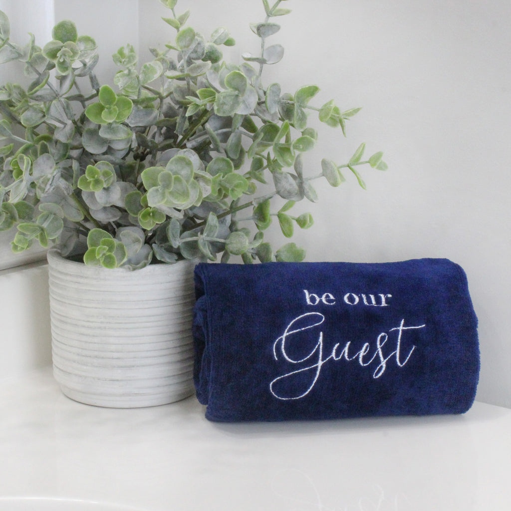 Guest Towels (Set of 2, Navy Blue) - sh2139ah1