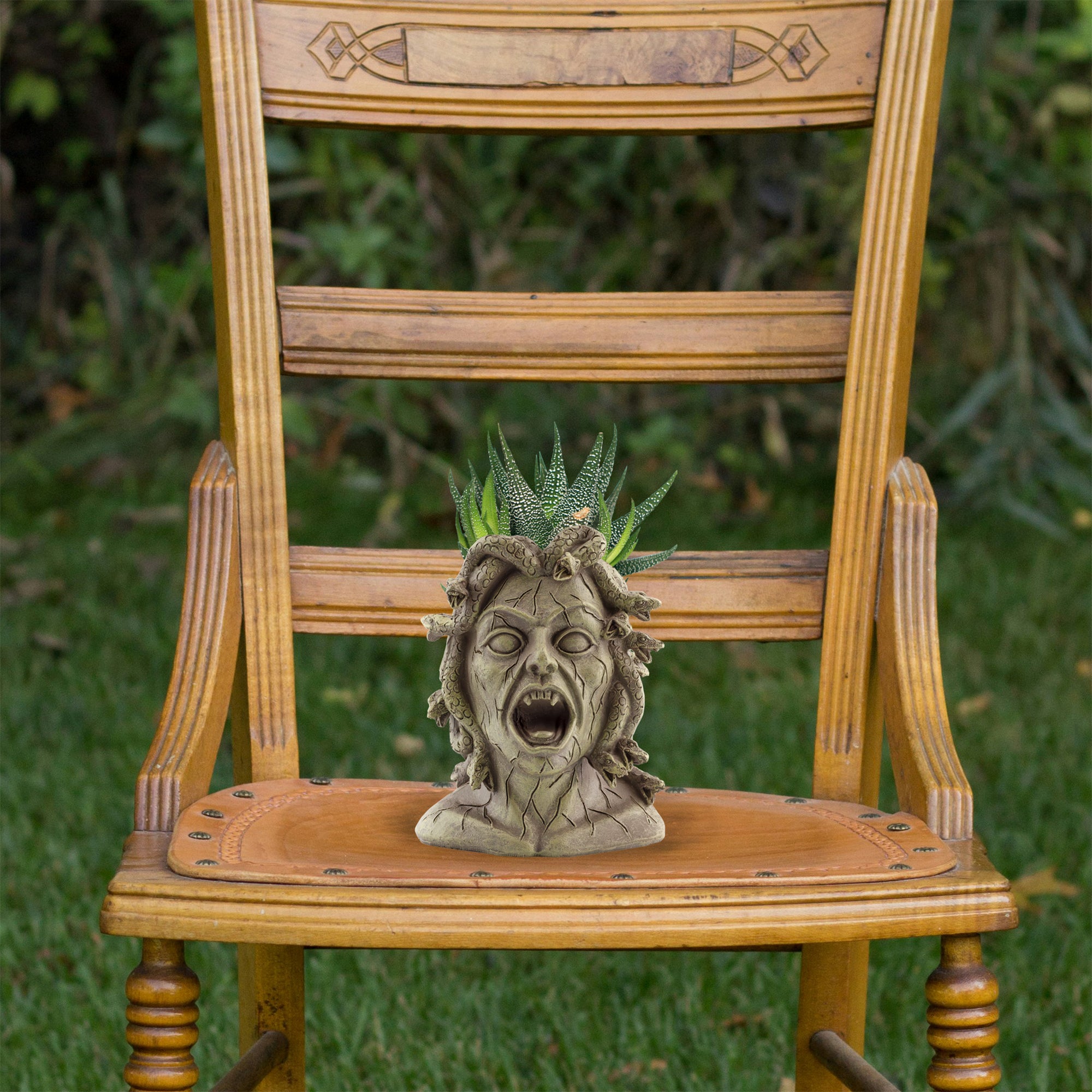 medusa plant pot Darware Resin Medusa Head Planter, Garden Decor Statue Flower Pot – Kurated Korner