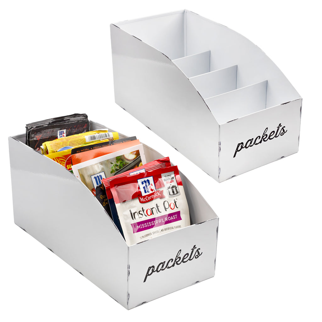 Farmhouse Food Packet Organizers (2-Pack, White) - sh2134ah1