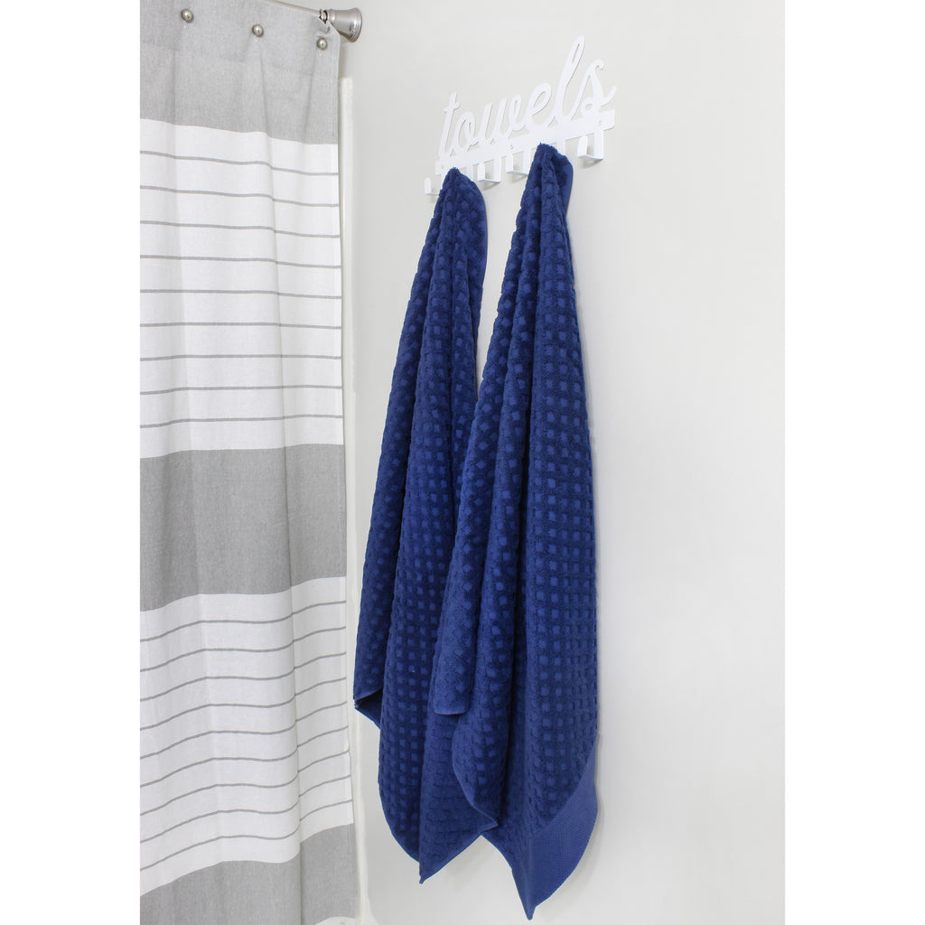 White Towel Hanger w/6 Hooks (Case of 30) - 30X_SH_2136_CASE