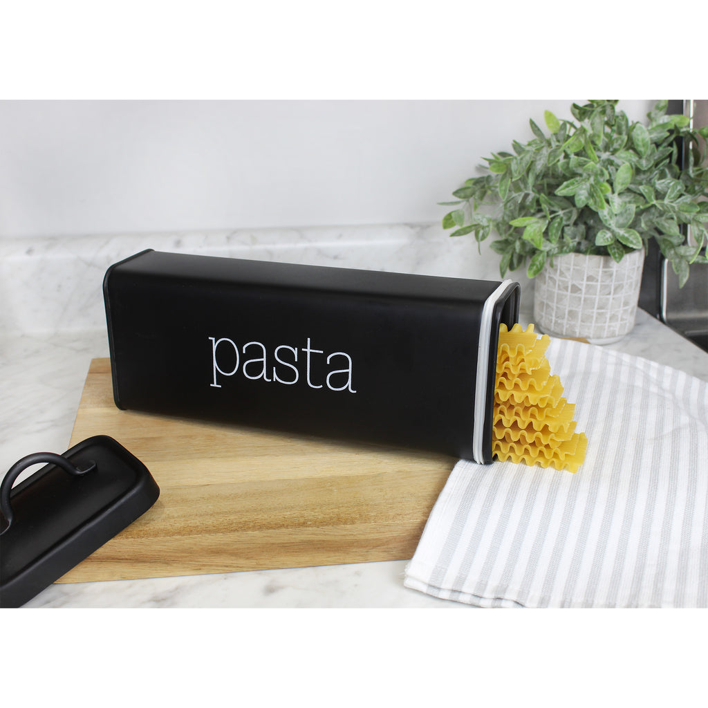 Black Enamelware Spaghetti Canister - sh2143ah1b