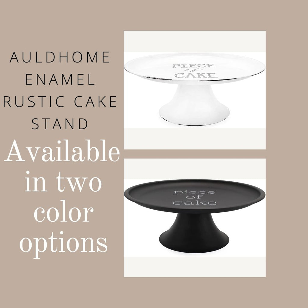 Enamelware Black Cake Stand - sh2144ah1