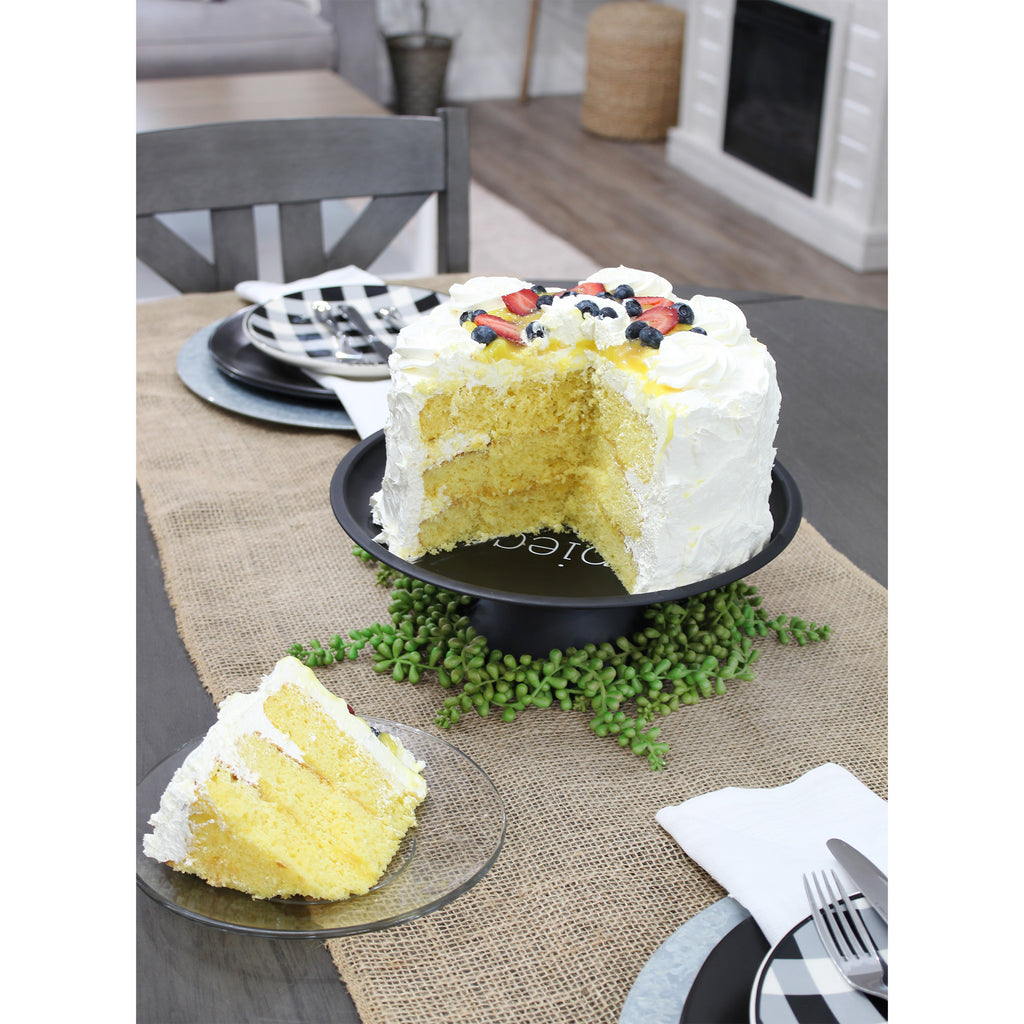 Enamelware Black Cake Stand - sh2144ah1