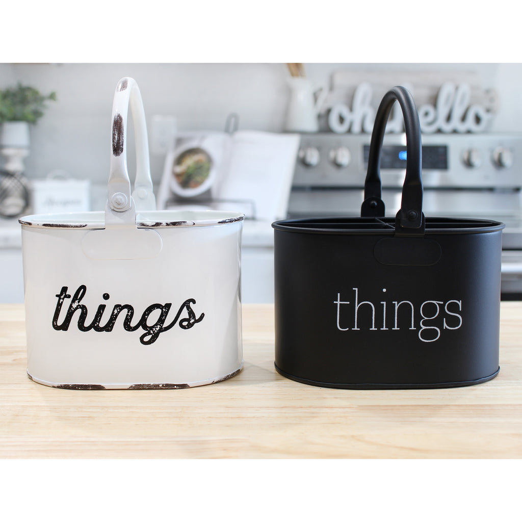 Contemporary Black Enamelware Things Caddy (Case of 24) - SH_2146_CASE