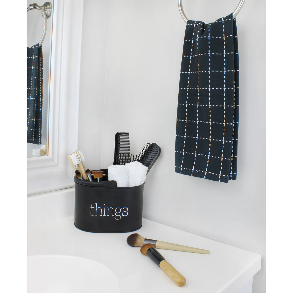 Black Enamelware Things Caddy - sh2146ah1