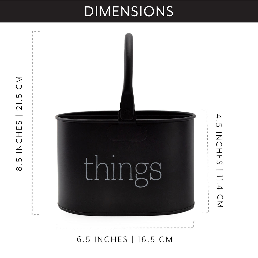 Contemporary Black Enamelware Things Caddy (Case of 24) - 24X_SH_2146_CASE