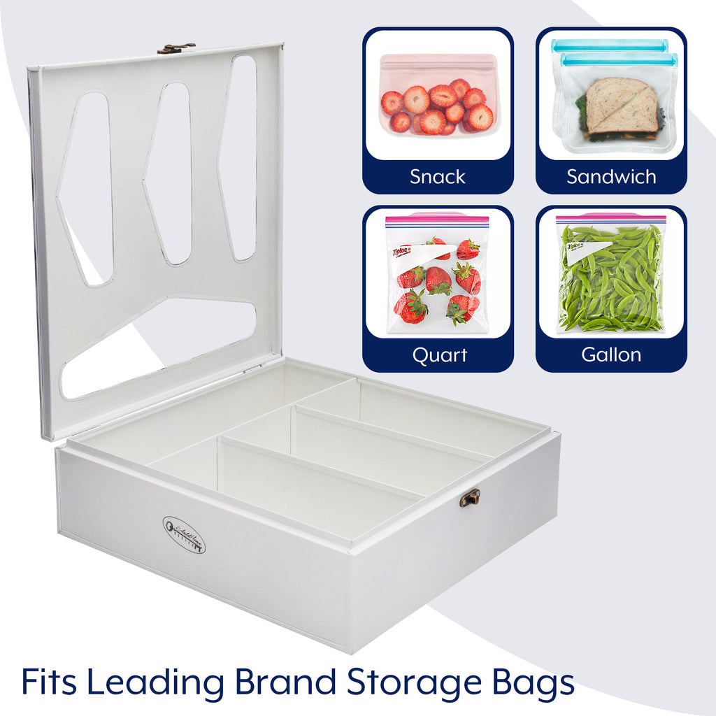 Enamelware Kitchen Bag Organizer (White, Case of 4) - 4X_SH_2164_CASE