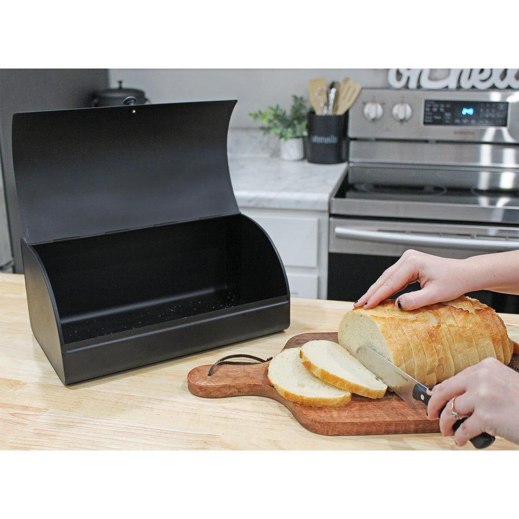 Farmhouse Black Bread Box - sh2174ah1