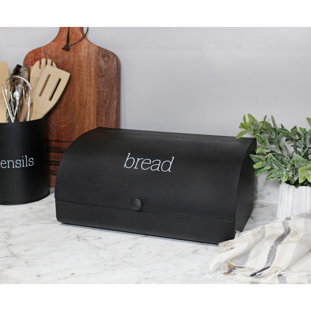 Farmhouse Black Bread Box - sh2174ah1