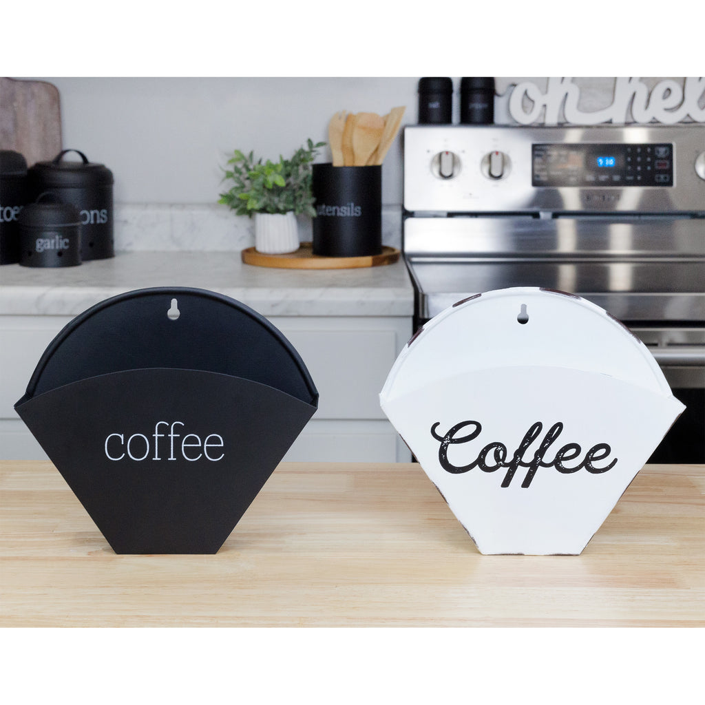 Enamelware Cone Coffee Filter Holder (Black) - sh2176ah1