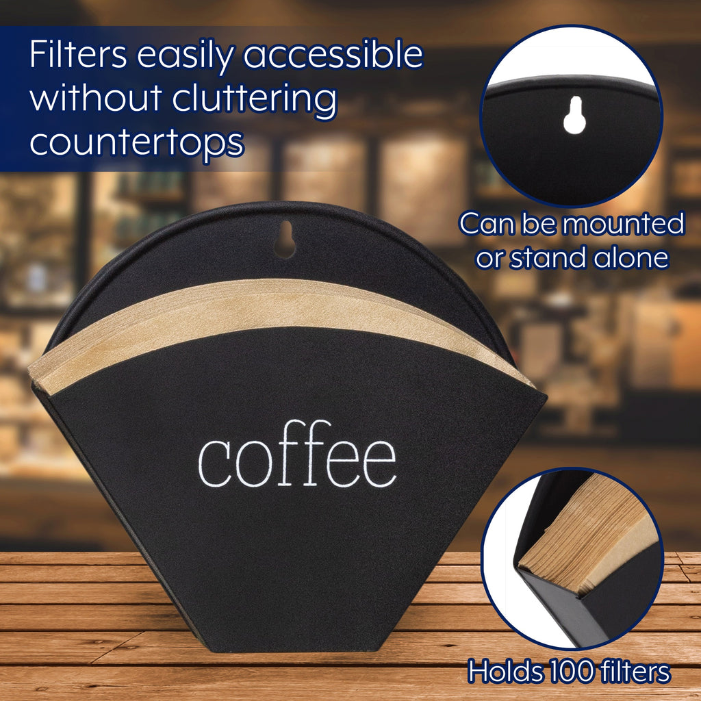 Enamelware Cone Coffee Filter Holder (Black) - sh2176ah1