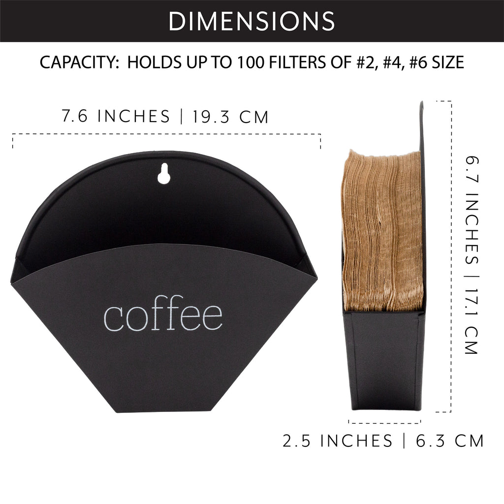 Black Enamelware Cone Shaped Coffee Filter Holder - sh2176ah1