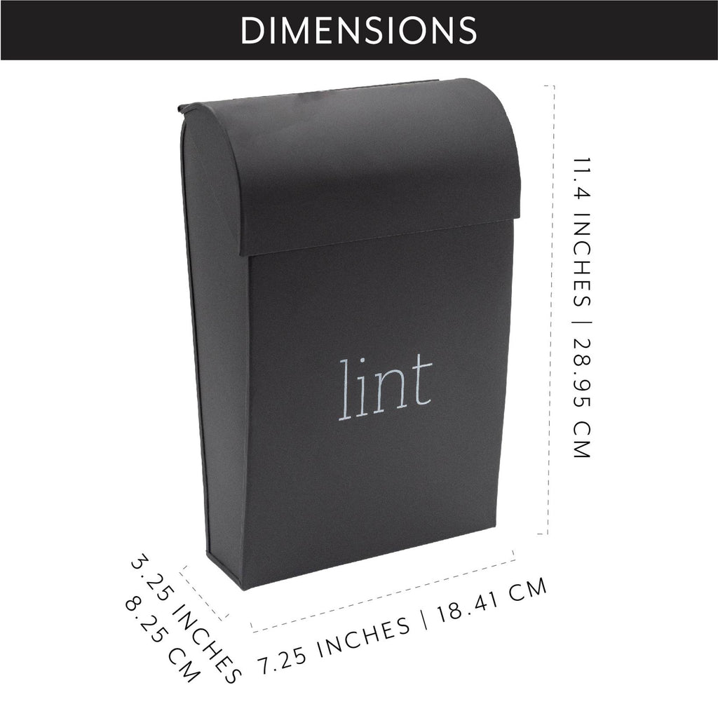 Enamelware Lint Holder Bin (Black, Case of 20) - 20X_SH_2177_CASE