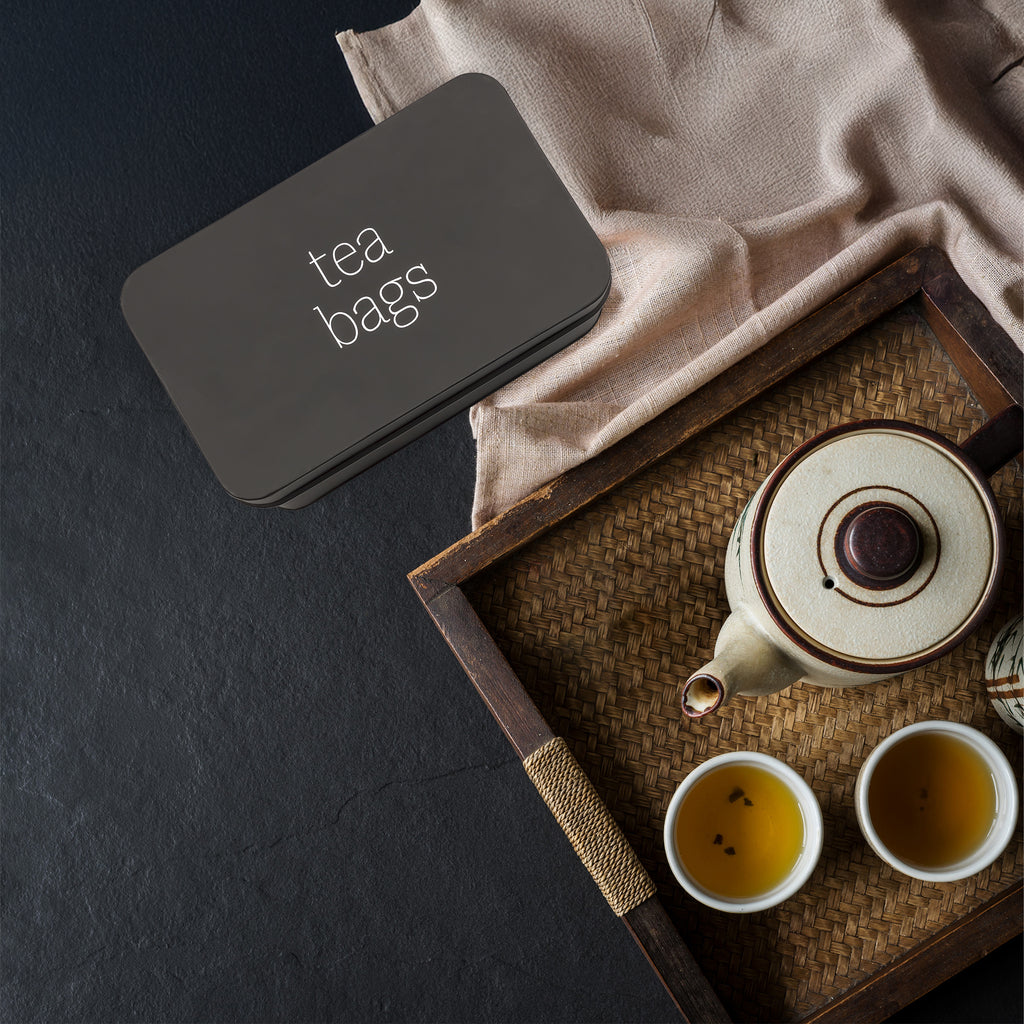 Enamelware Tea Bag Box (Black) - sh2178ah1