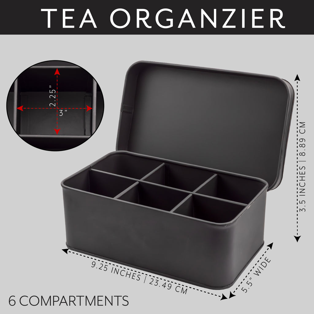 Enamelware Tea Bag Box (Black) - sh2178ah1