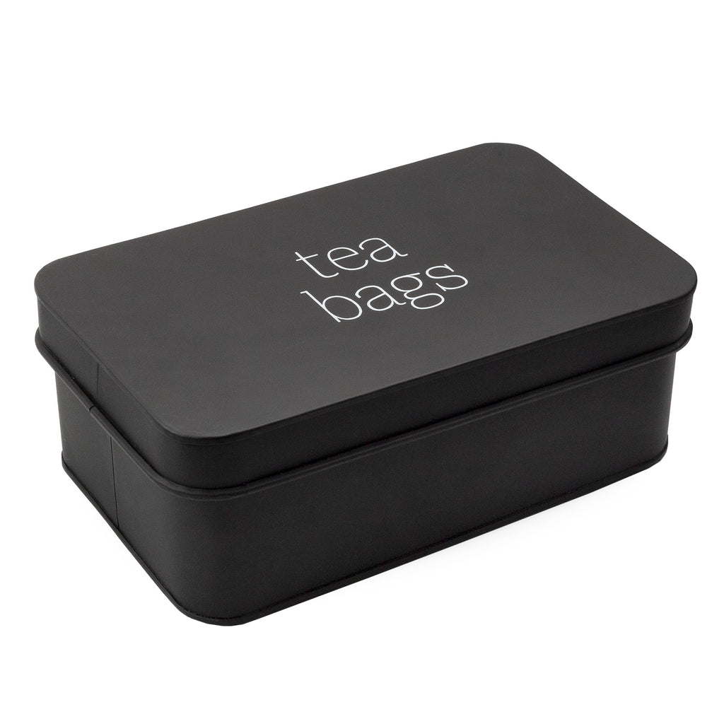 Enamelware Tea Bag Box (Black, Case of 18) - 18X_SH_2178_CASE