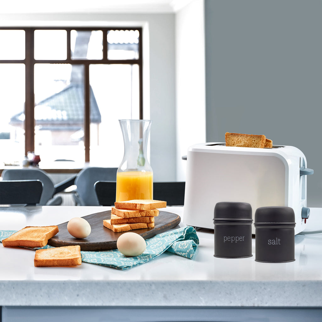 Black Enamelware Salt and Pepper Shaker Set - sh2181ah1