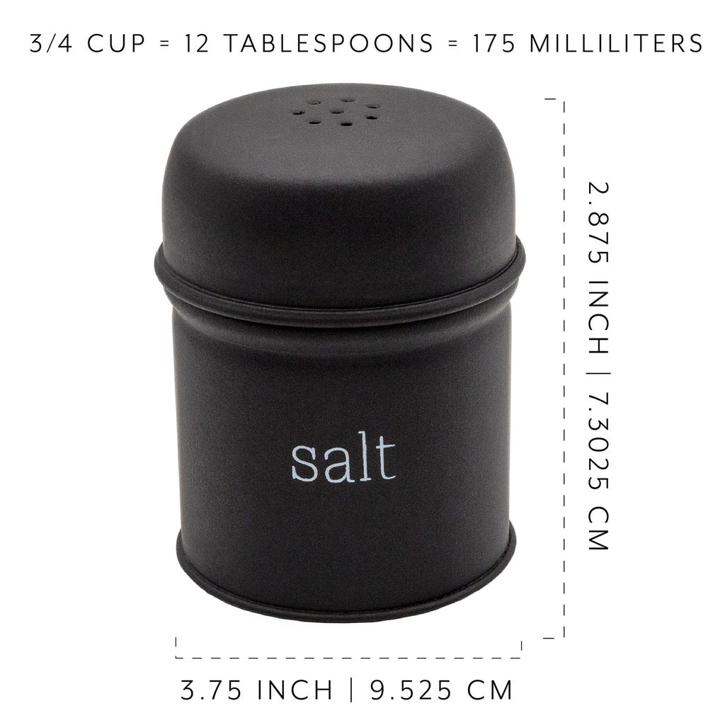 Black Enamelware Salt and Pepper Shaker Set - sh2181ah1