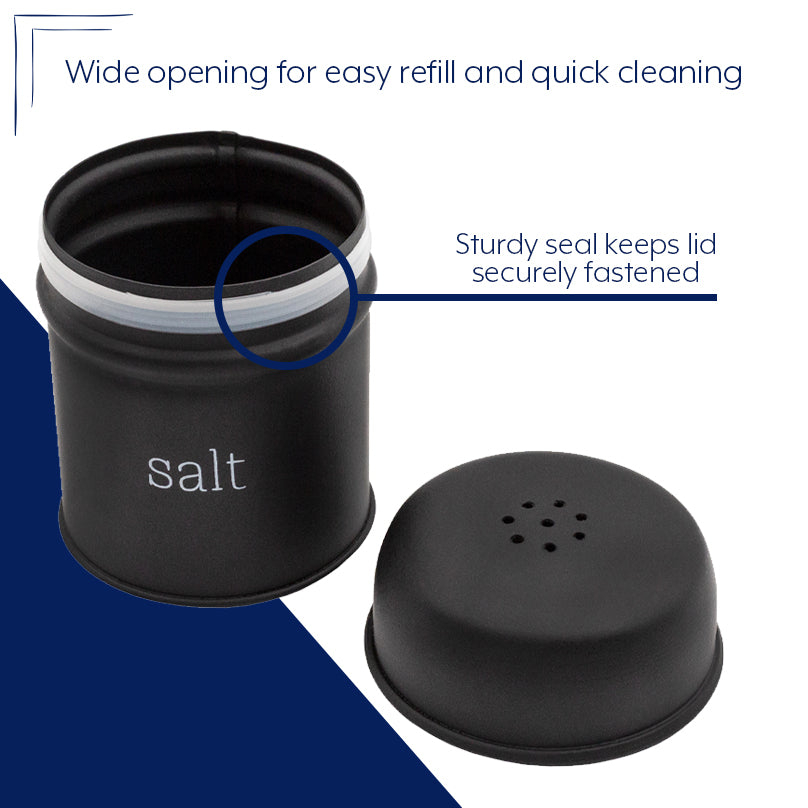 Salt and Pepper Shaker Set (Black, Case of 30) - 30X_SH_2181_CASE