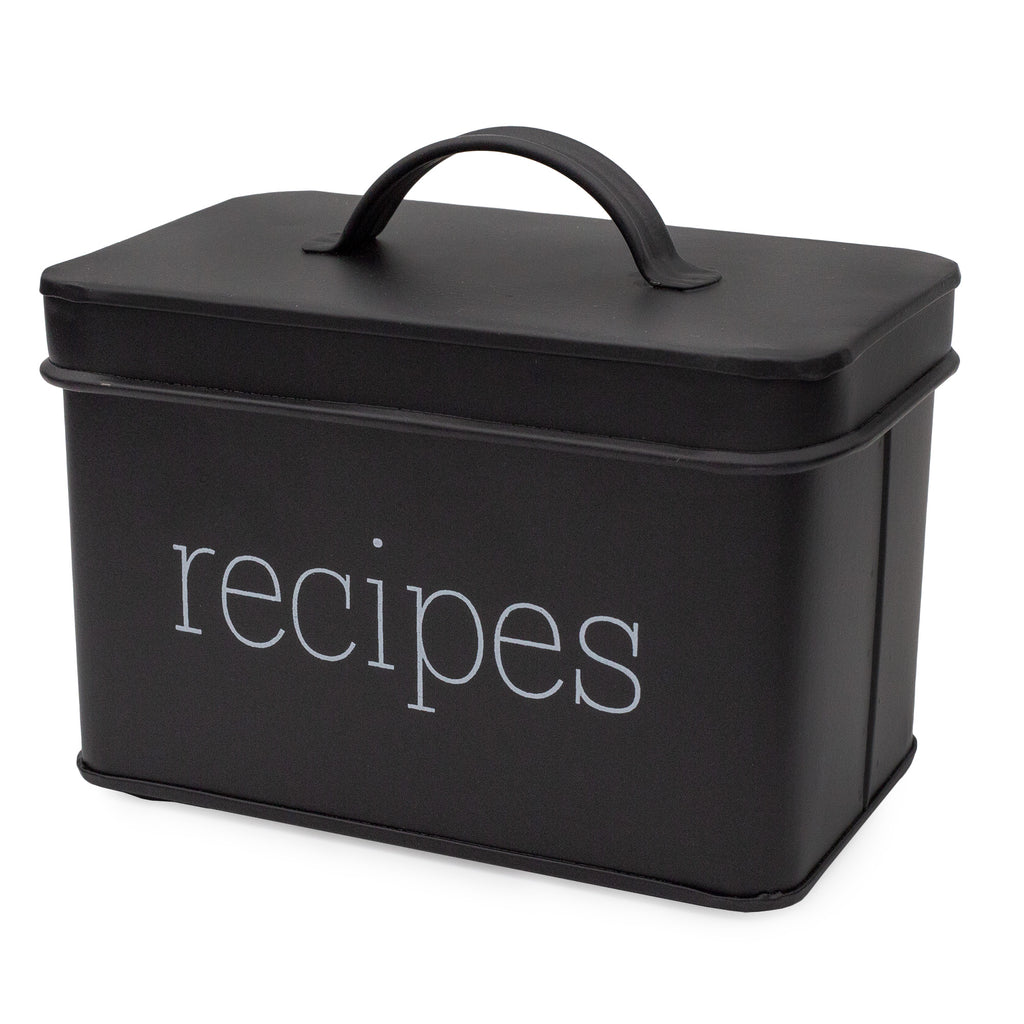 Farmhouse Enamelware Recipe Box (Black, Case of 30) - 30X_SH_2183_CASE