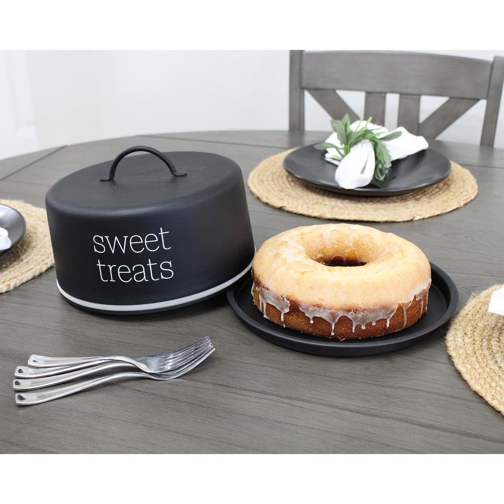 Enamelware Black Cake Cover - sh2185ah1