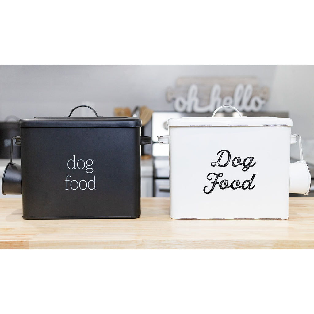 Retro Dog Food Canister (Black, Case of 6) - 6X_SH_2186_CASE