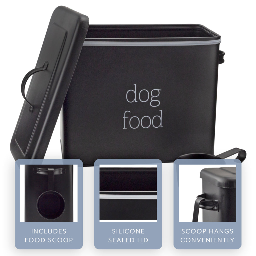 Retro Dog Food Canister (Black) - sh2186ah1