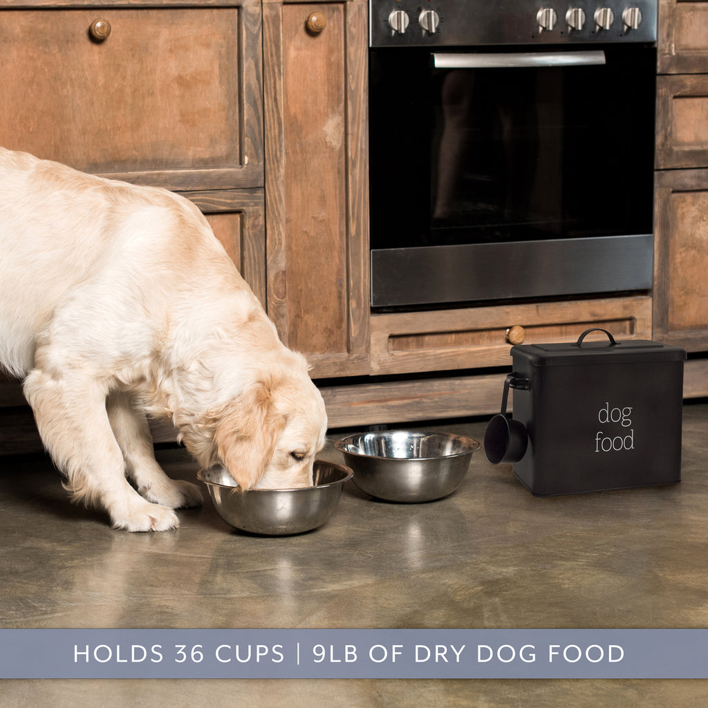 Retro Dog Food Canister (Black, Case of 6) - SH_2186_CASE
