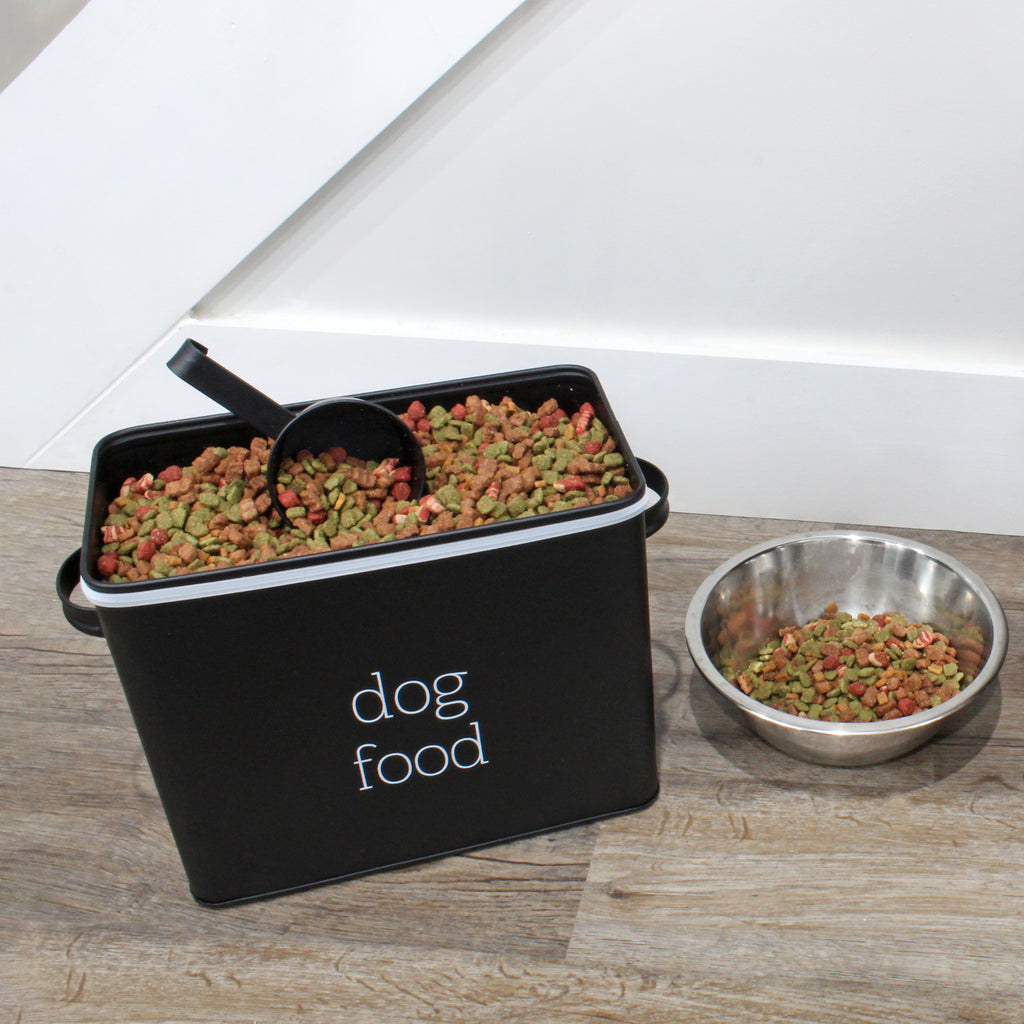 Retro Dog Food Canister (Black, Case of 6) - 6X_SH_2186_CASE