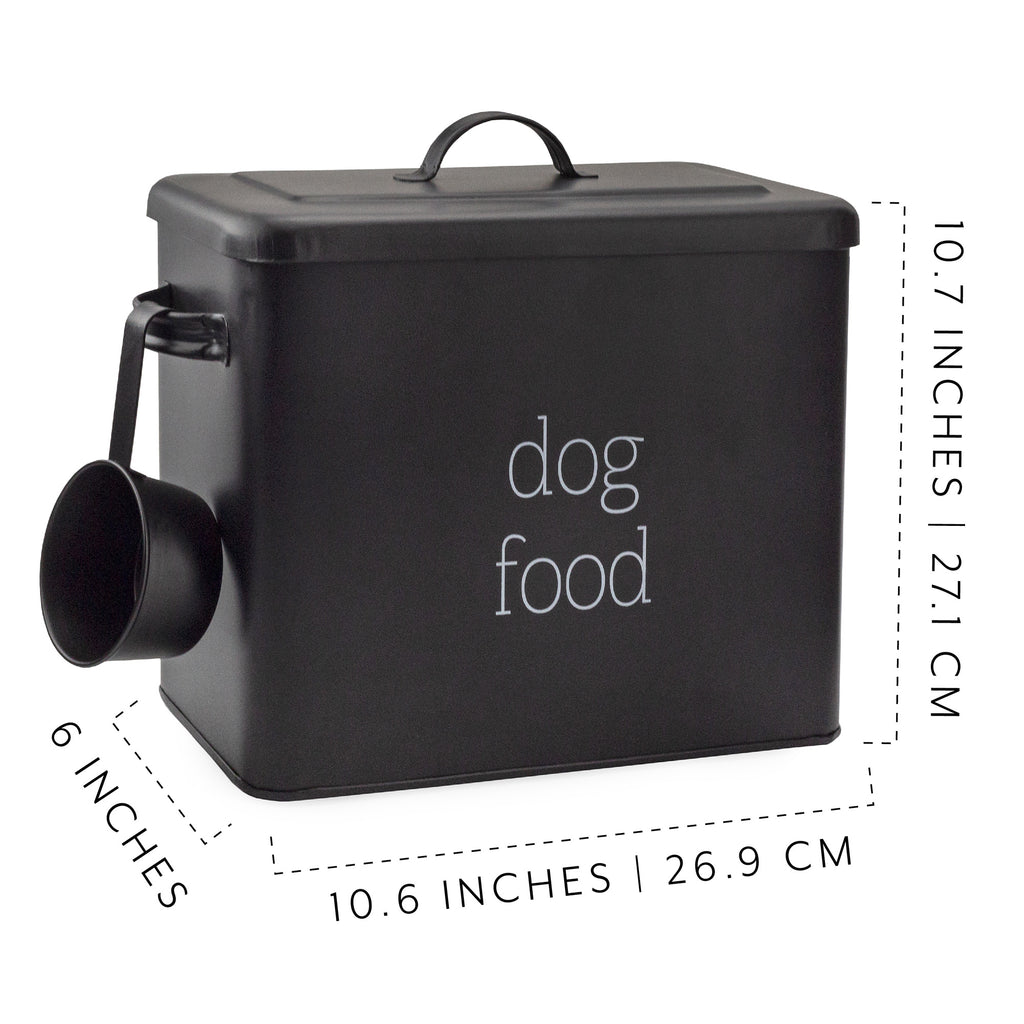 Retro Dog Food Canister (Black, Case of 6) - 6X_SH_2186_CASE