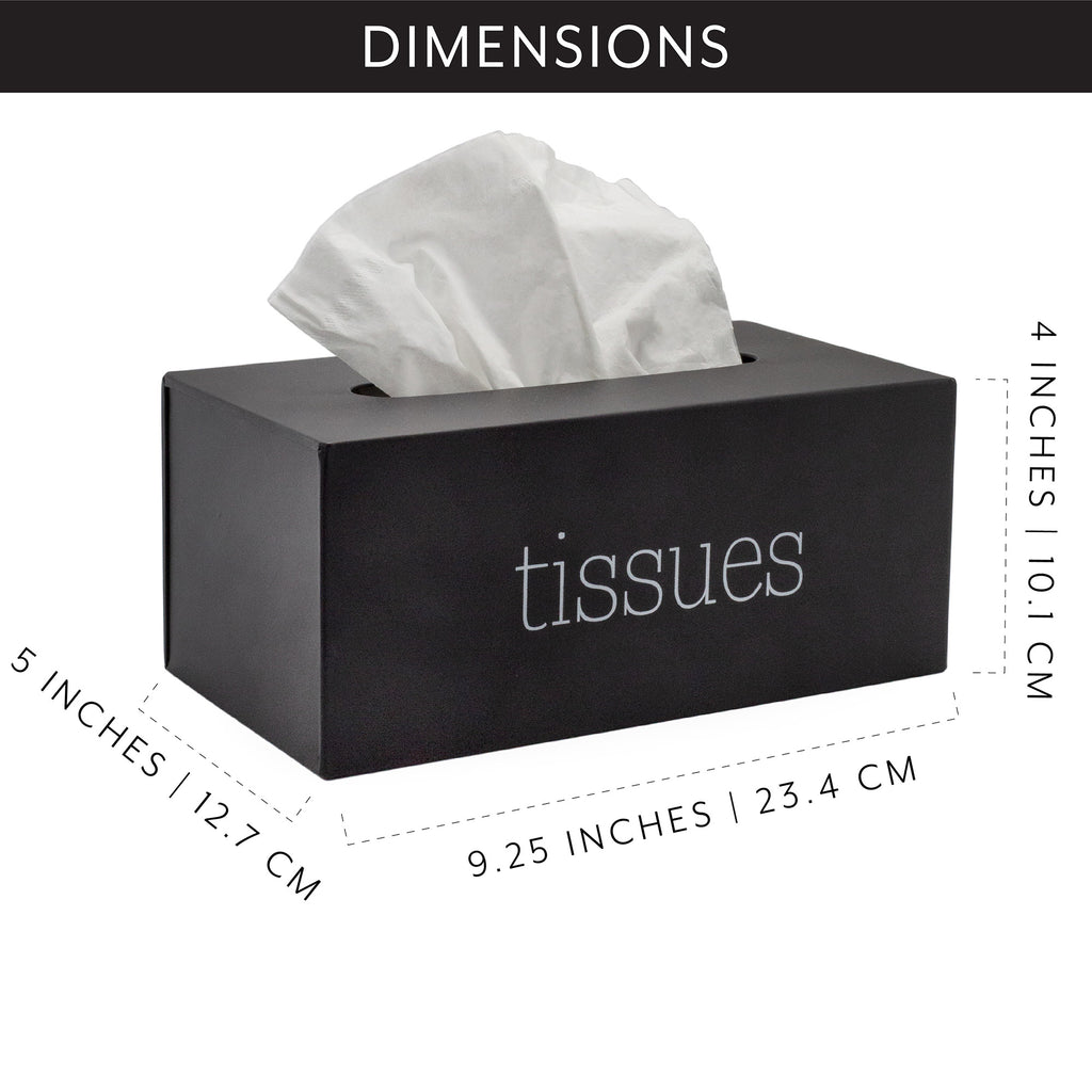 Rectangular Tissue Box Cover (Black) - sh2187ah1