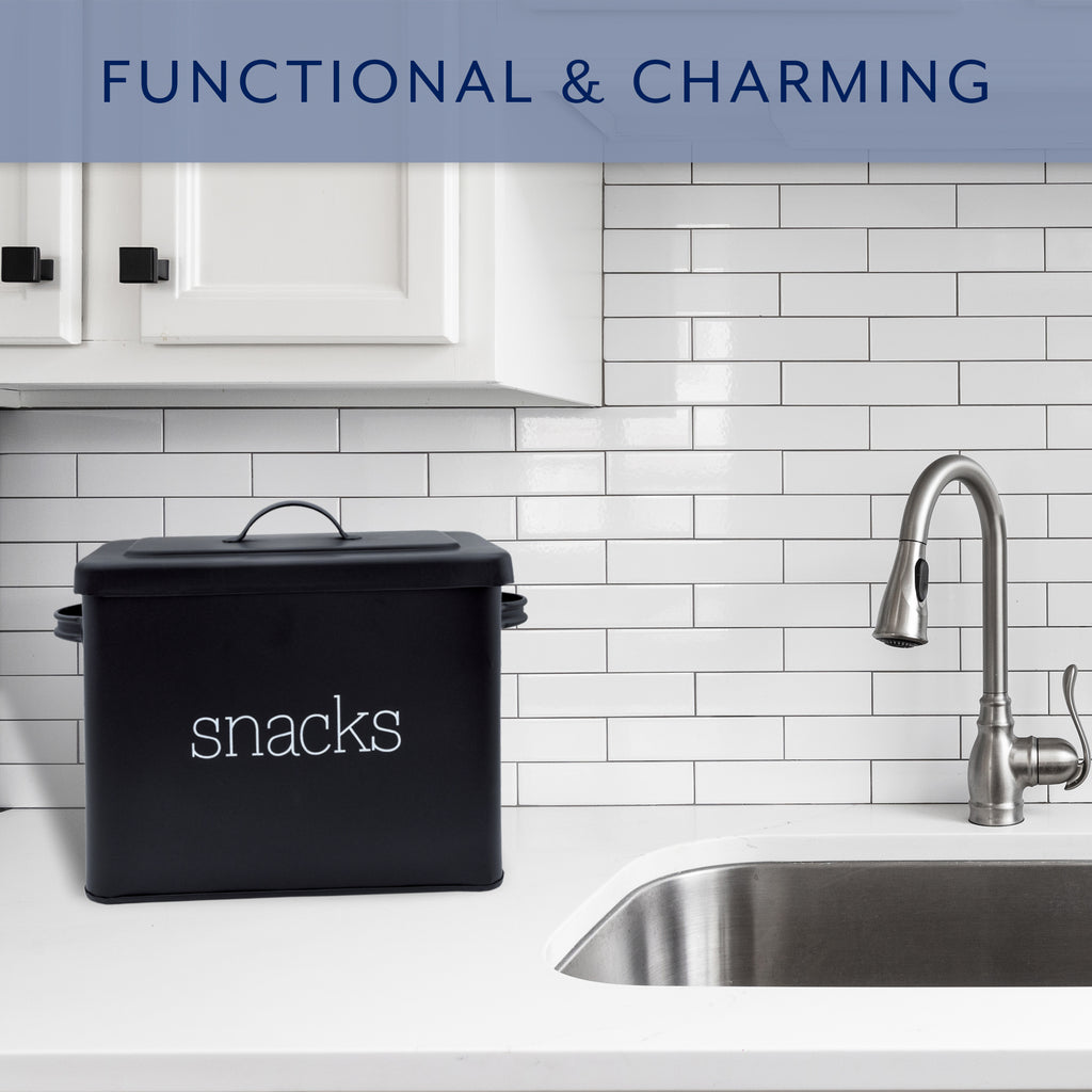 Black Enamel Snack Bin - sh2189ah1