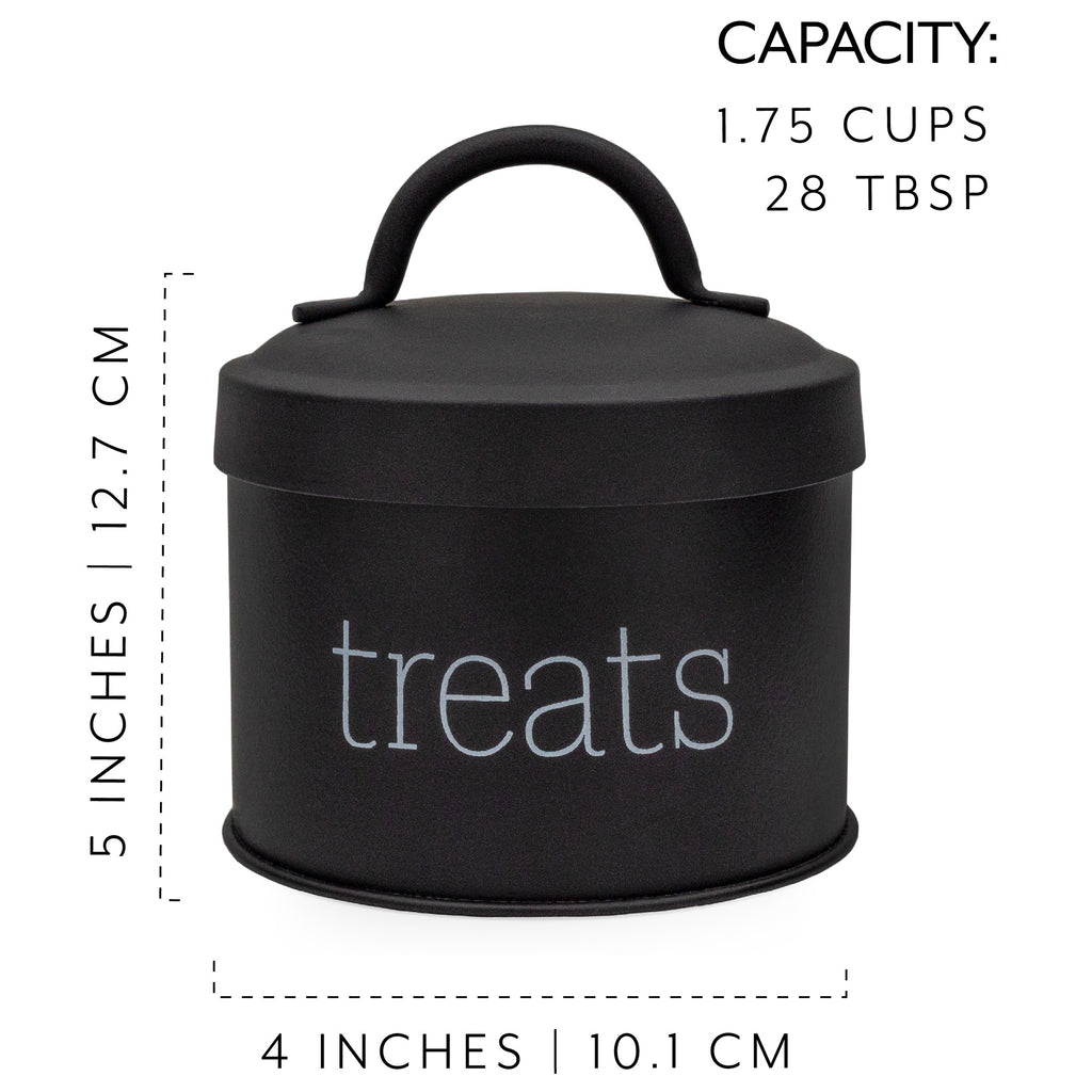 Enamel Cat Treat Container (Black) - sh2190ah1x