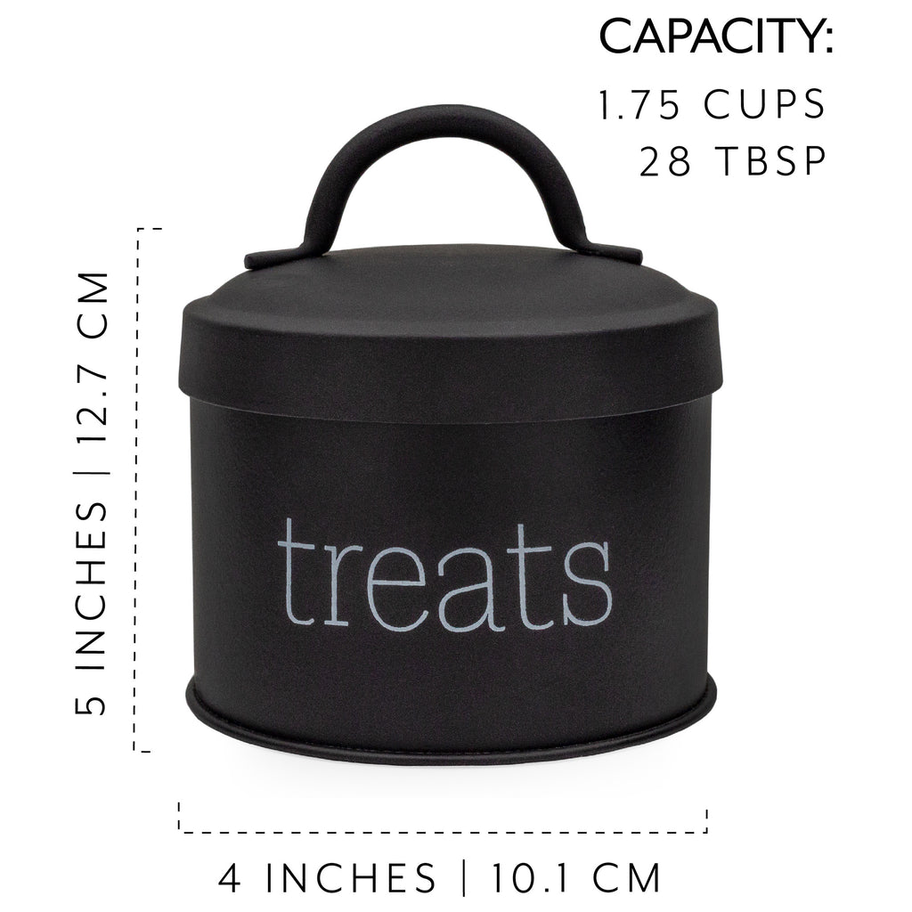 Enamel Cat Treat Container (Black, Case of 48) - 48X_SH_2190_CASE