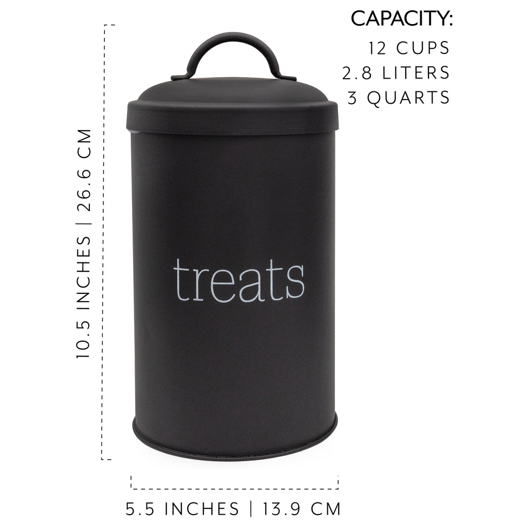 Black Enamelware Dog Treat Jar - sh2191ah1