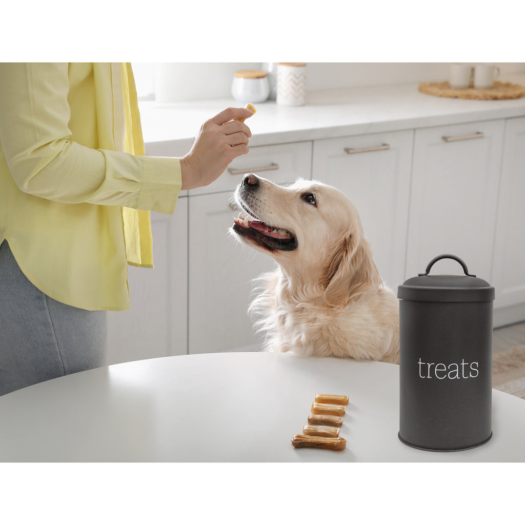 Black Enamelware Dog Treat Jar - sh2191ah1