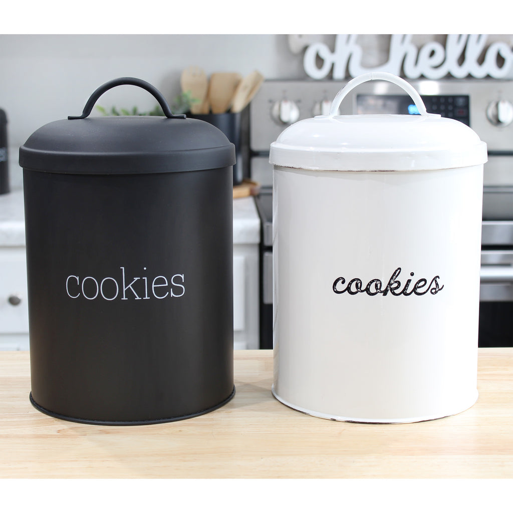 Black Enamelware Cookie Jar - sh2192ah1