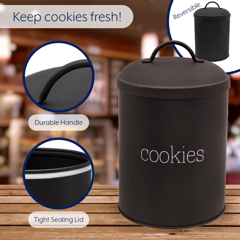 Black Enamelware Cookie Jar (Case of 9) - SH_2192_CASE