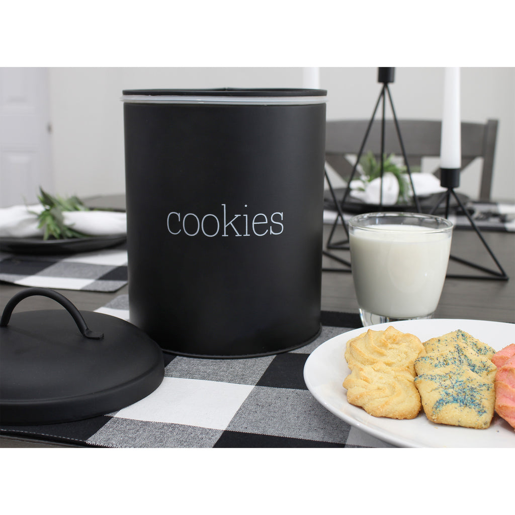 Black Enamelware Cookie Jar (Case of 9) - 9X_SH_2192_CASE