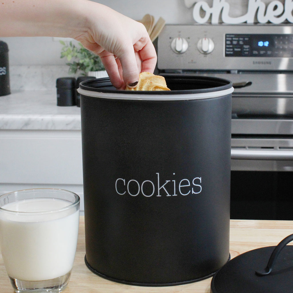 Black Enamelware Cookie Jar - sh2192ah1