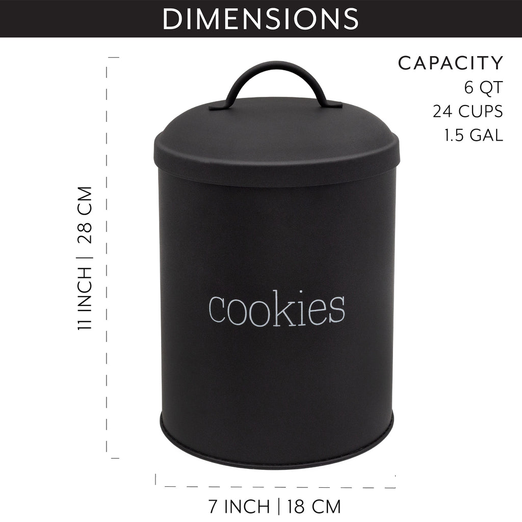 Black Enamelware Cookie Jar (Case of 9) - 9X_SH_2192_CASE