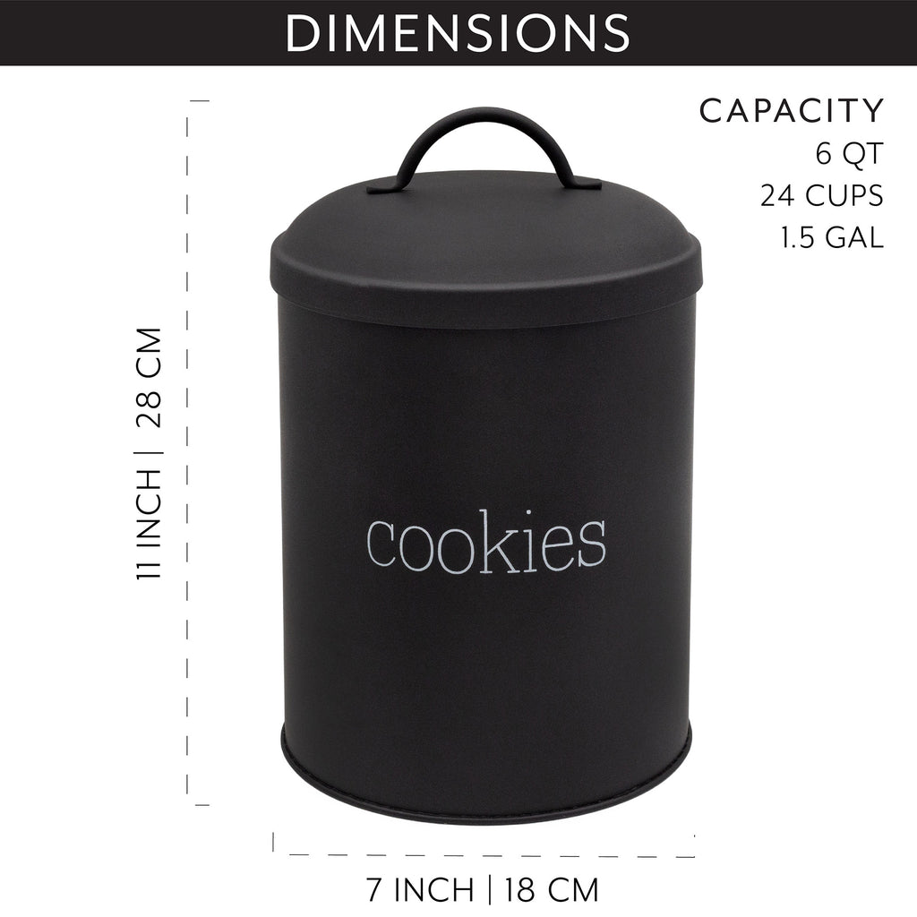 Black Enamelware Cookie Jar (Case of 9) - SH_2192_CASE