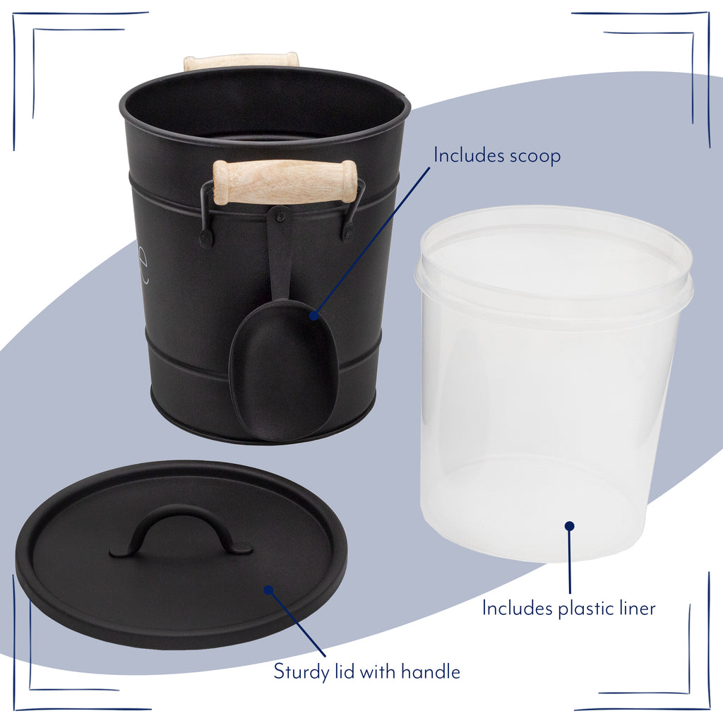 Farmhouse Enamelware Ice Bucket (Black) - sh2194ah1