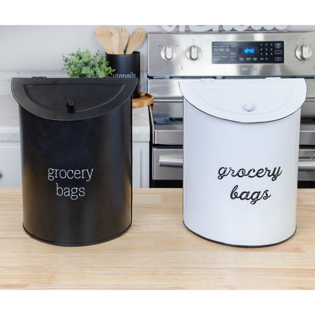 Enamelware Grocery Bag Holder (Black) - sh2195ah1