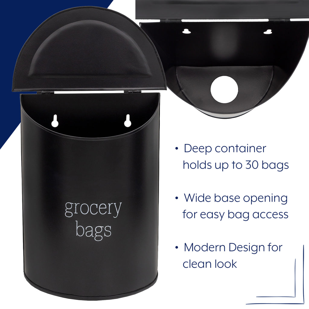 Enamelware Grocery Bag Holder (Black) - sh2195ah1