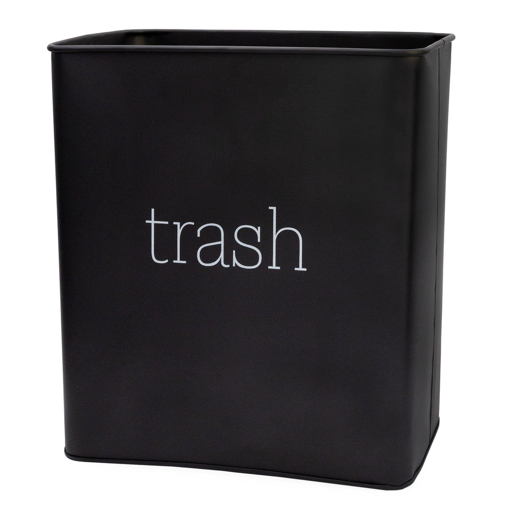 Black Enamel Trash Can - sh2196ah1