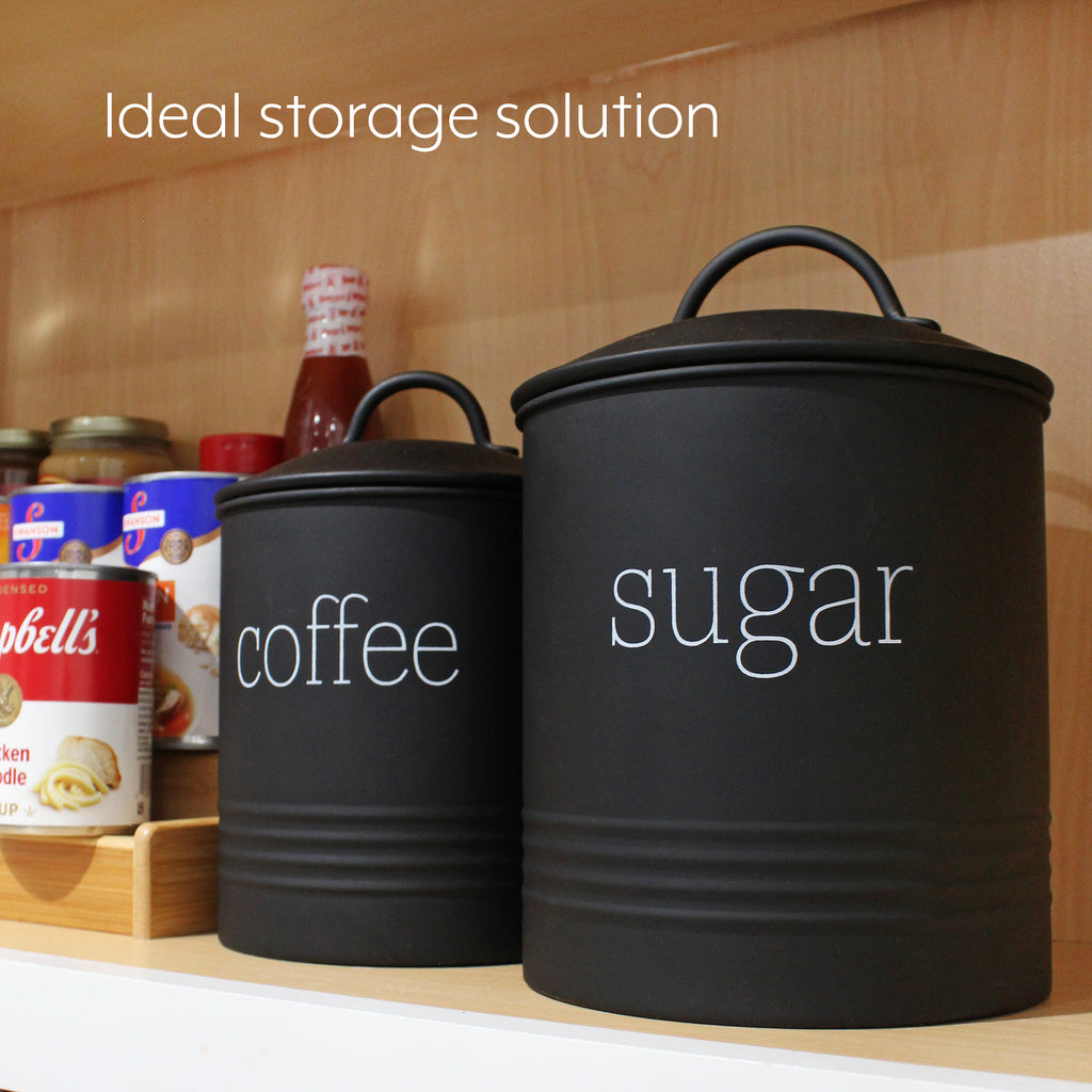 Enamelware Black Sugar Canister - sh2198ah1