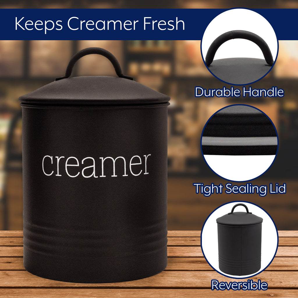 Farmhouse Creamer Canister (Black, Case of 18) - 18X_SH_2203_CASE