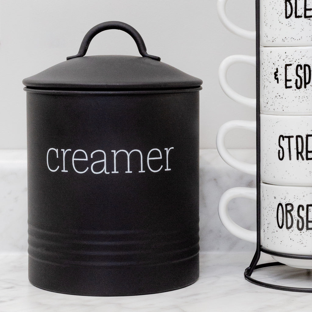 Farmhouse Creamer Canister (Black, Case of 18) - 18X_SH_2203_CASE